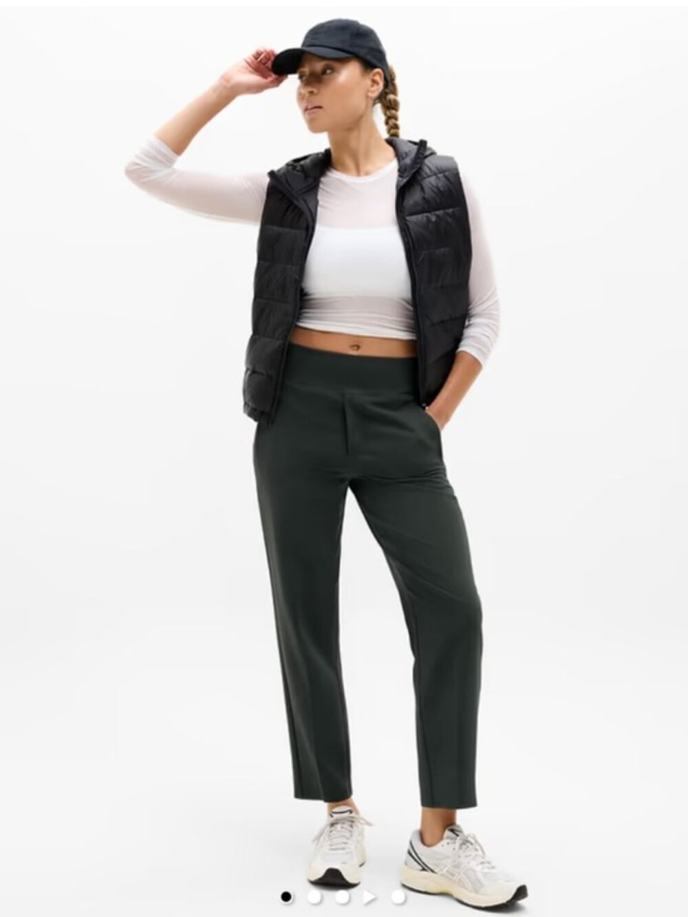 Athleta Brooklyn Heights High Rise Jogger 10 Aspen Olive Green Travel Pants